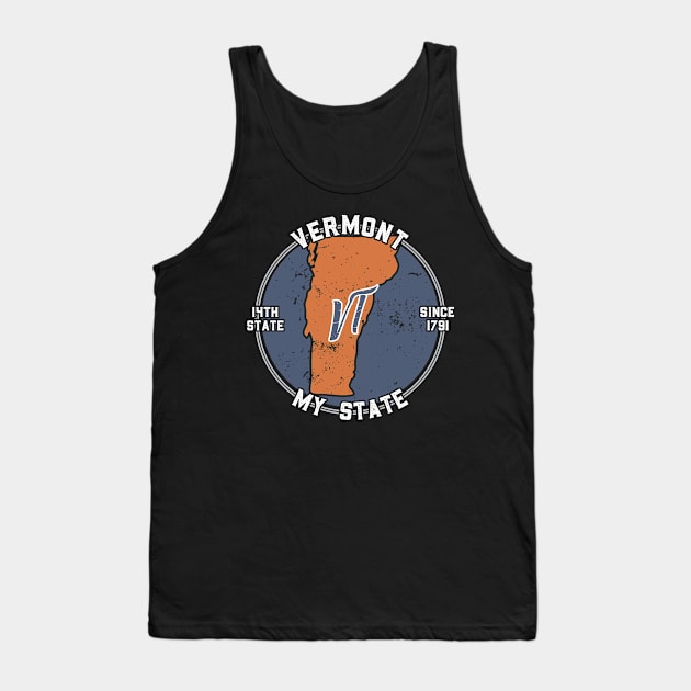 Vermont My State Patriot State Tourist Gift Tank Top by atomguy